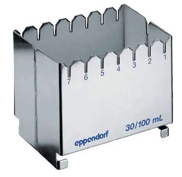 德國艾本德（Eppendorf）ReservoirRack,用于存放10mL、30mL和100mL試劑槽。最多可以放置7個(gè)試劑槽模塊或試劑槽